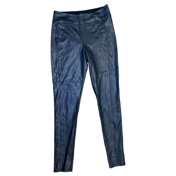 (5 for $25) Vylette™ Faux Leather Ponte Leggings in Black Size Medium - Picture 3 of 5